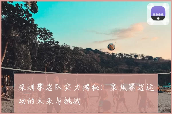 深圳攀岩队实力揭秘：聚焦攀岩运动的未来与挑战