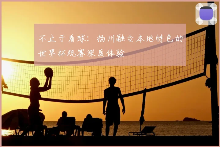 不止于看球:扬州融合本地特色的世界杯观赛深度体验